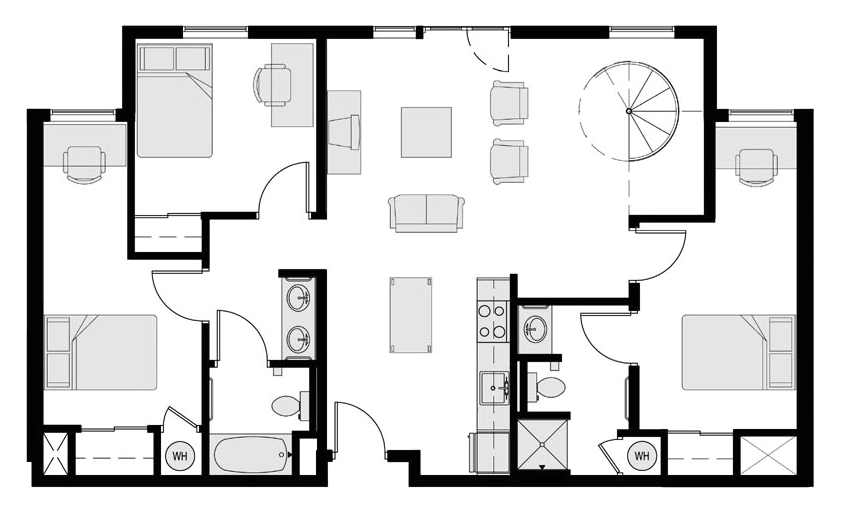 Main Floor - 4 bedroom loft